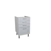 Gower Rapide+ Verona Grey 4 Drawer Unit 500mm