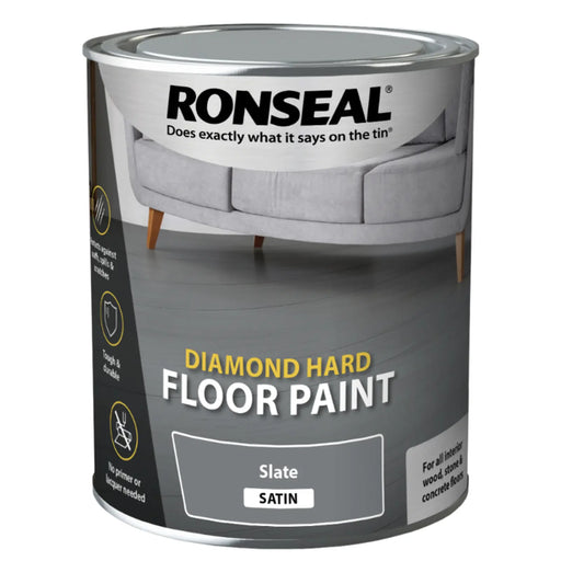 Ronseal Diamond Hard Floor Paint 750ml Slate