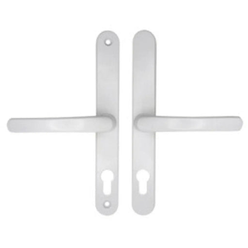 Securit Upvc Sprung Door Handle 70 PZ Pair 215mm White