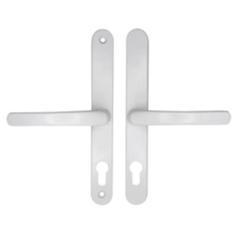 Securit Upvc Sprung Door Handle 70 PZ Pair 215mm White