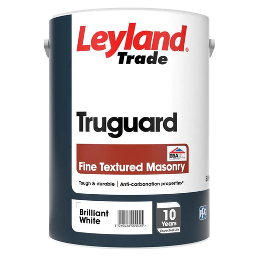 Leyland Trade Truguard Fine Texture Masonry Paint 5L Brilliant White