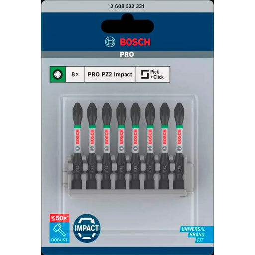 Bosch Impact PZ Power Bit 50mm 8 Pack