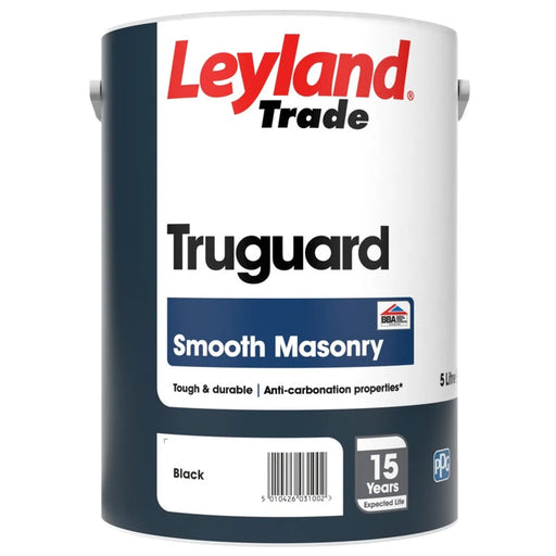 Leyland Trade Truguard Smooth Masonry Paint 5L Black