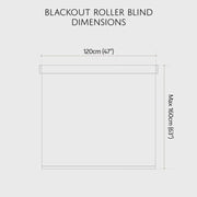 RENAISSANCE Blackout Roller Blind Slate Grey 120cm