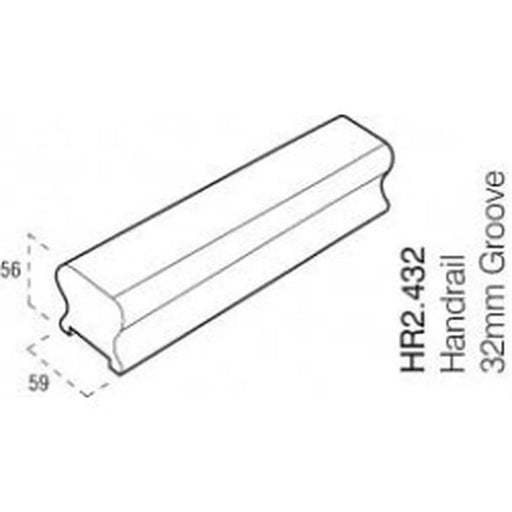 Cheshire Mouldings Handrail Pine 32mm x 2.4m