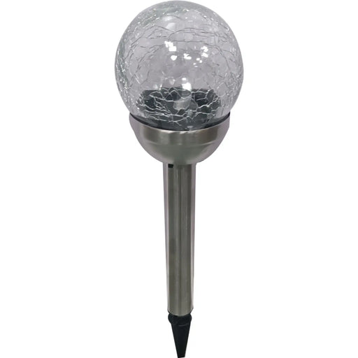 Pagoda Solar Crackle Ball Light White LED 6cm