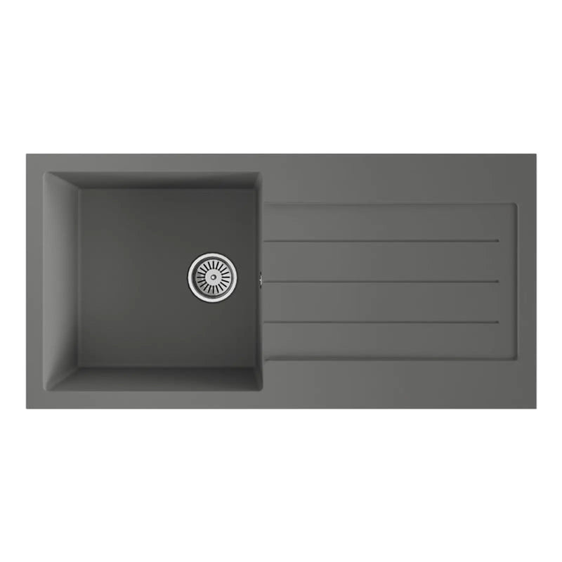 Ellsi Grey Comite Sink & Waste 1 Bowl 100 x 50cm