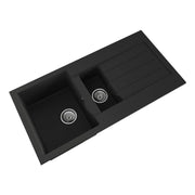 Ellsi Black Comite Sink & Waste 1.5 Bowl 100 x 50cm