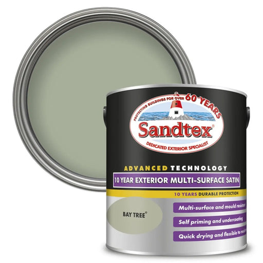 Sandtex 10 Year Exterior Multi Surface Satin 2.5L Bay Tree