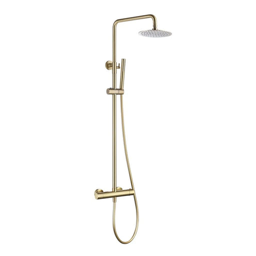 SP Aria Thermostatic Cool Touch Round Shower Brass