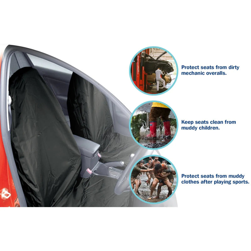 Streetwize Water Resistant Seat Protectors Black 32"