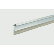 Woodside Bottom of the Door Self Seal Draught Excluder TPE Sweep Aluminium Silver