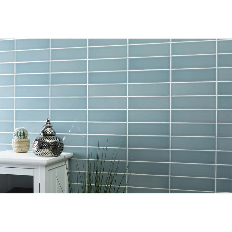 Johnson Tiles South Bank Pewter Gloss Field 245 x 75mm 0.99m2