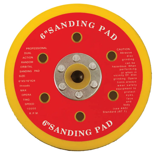 Abracs Hook & Loop Backing Pad 150mm x 5/16 - 6 Holes