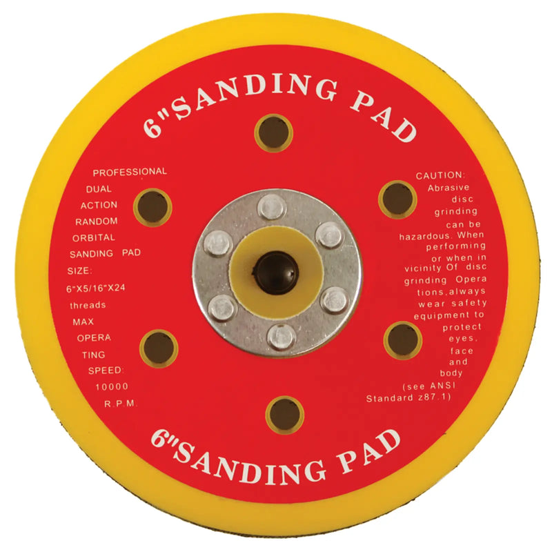 Abracs Hook & Loop Backing Pad 150mm x 5/16 - 6 Holes