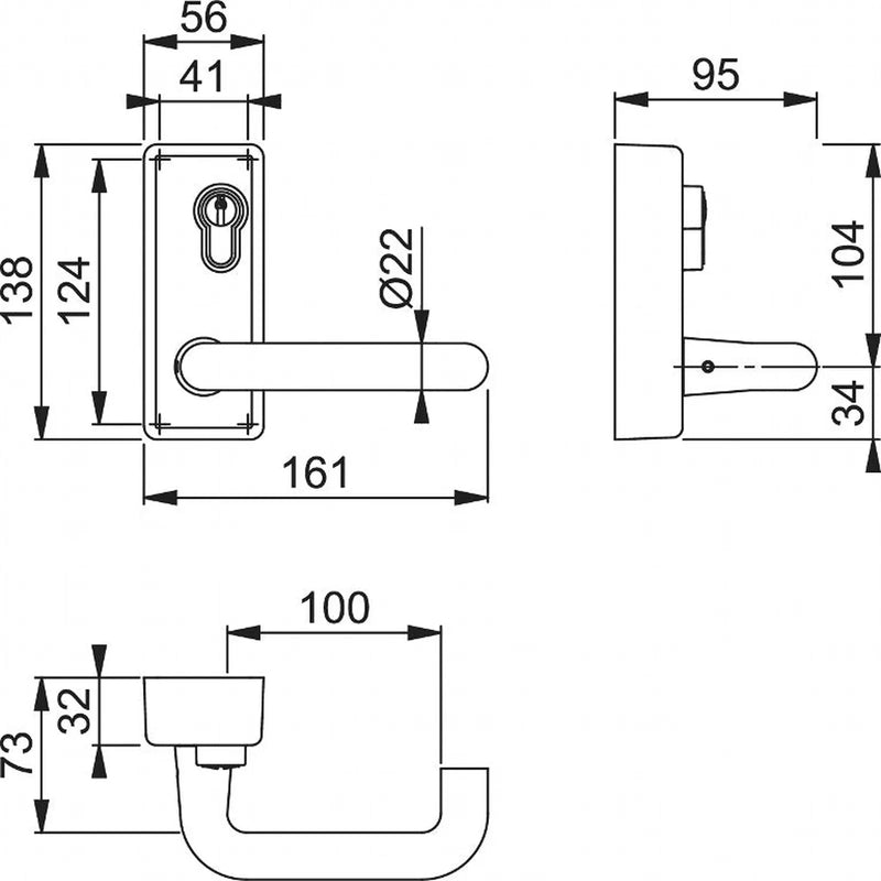 Arrone Outside Access Device With Lever Operation