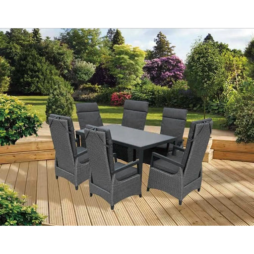 Pagoda St Tropez Reclining Dining Set 6 Seat