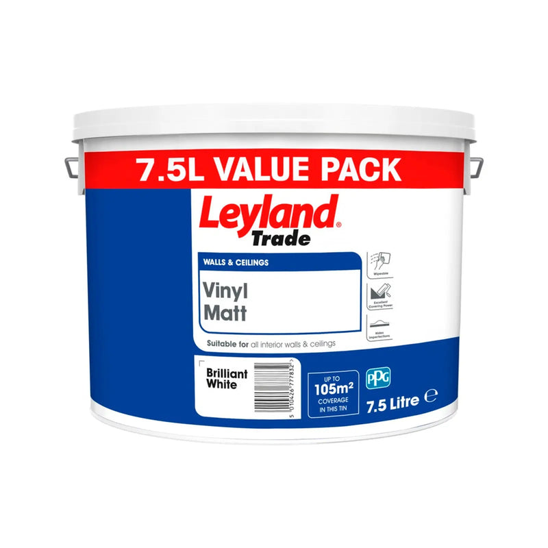 Leyland Trade Vinyl Matt 7.5L Brilliant White