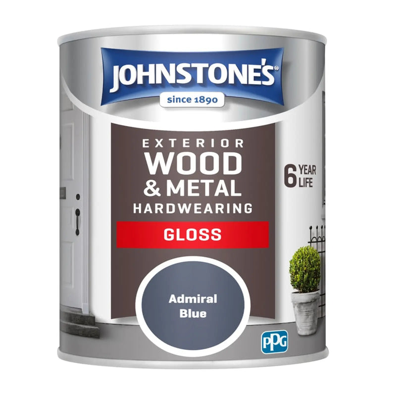 Johnstone's Exterior Hardwearing Gloss 750ml Admiral Blue