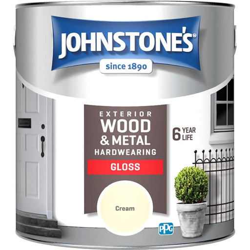 Johnstone's Exterior Hardwearing Gloss 2.5L Cream
