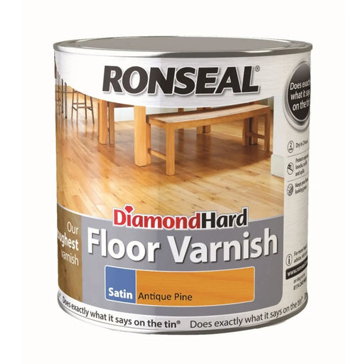 Ronseal Diamond Hard Coloured Floor Varnish 2.5L Antique Pine