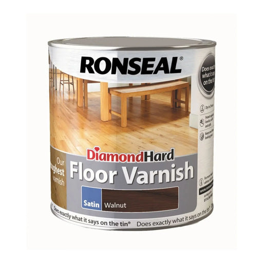 Ronseal Diamond Hard Coloured Floor Varnish 2.5L Walnut