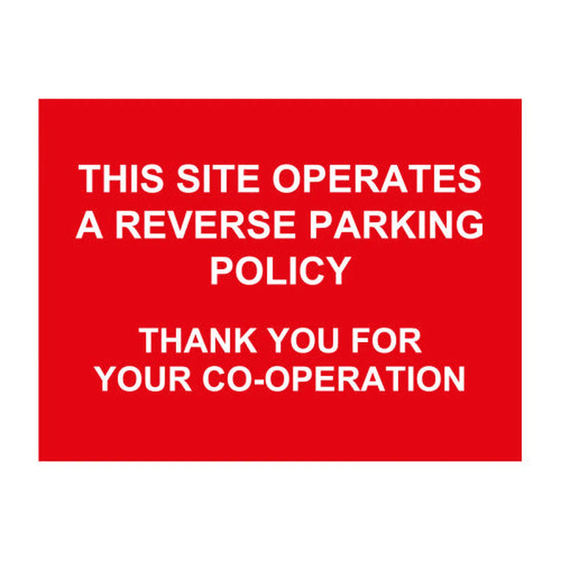 Centurion General Site Signage - 'This Site Operates Reverse Parking', ACPC