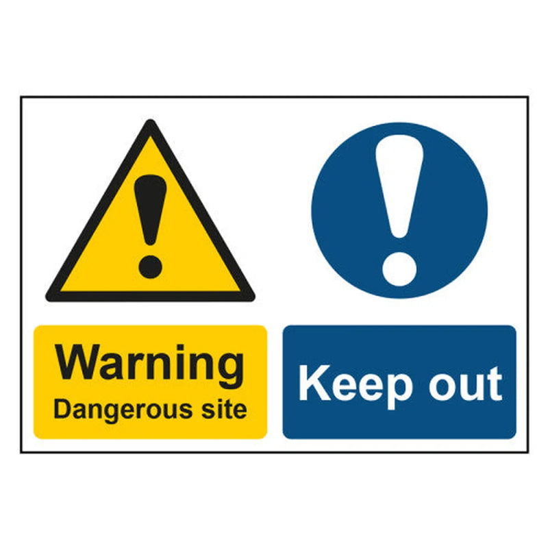 Centurion "Danger Keep Out" - 1.2mm Recyclable PP Sign (450mm x 300mm)