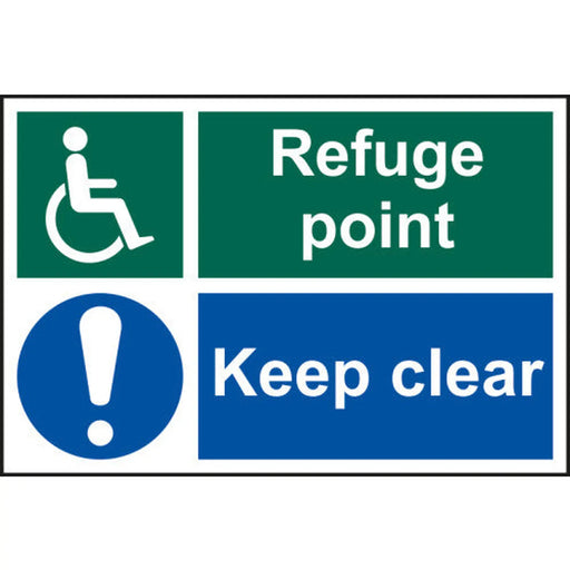Centurion Refuge point keep clear 1.2mm Recyclable PP (300 x 200mm) - Min Order 2