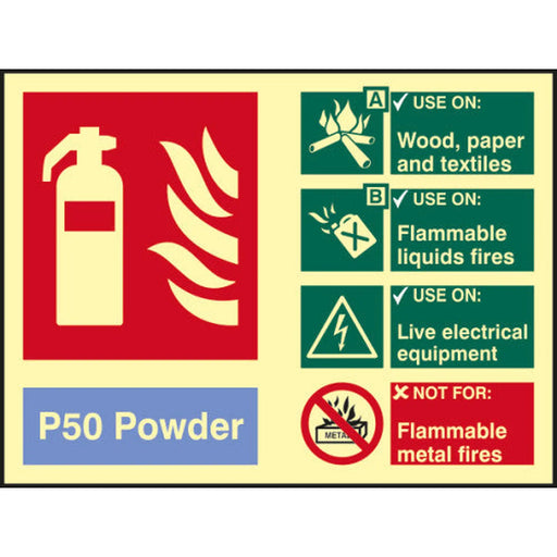 Centurion Fire Extinguisher composite - P50 Powder - PHS (200 x 150mm) - Min Order 2