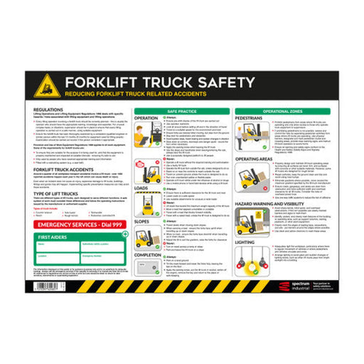 Centurion Safety Poster : Forklift Truck Safety : LAM 590 x 420mm - PVC Poster (594 x 420mm)