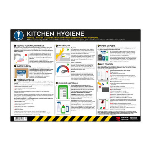 Centurion Safety Poster: Kitchen Hygiene - PVC Poster