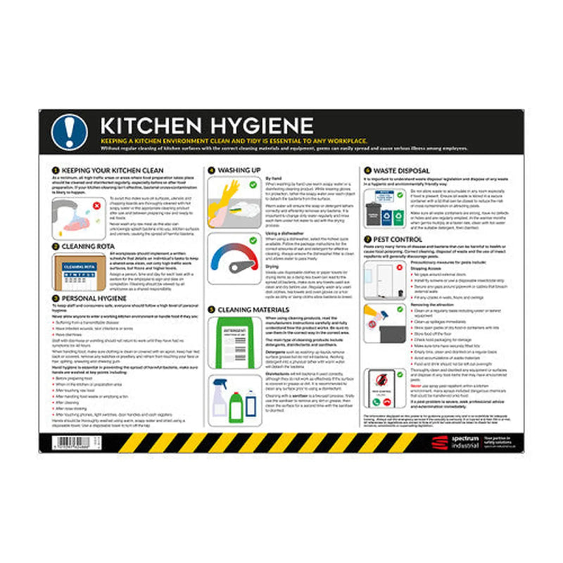 Centurion Safety Poster: Kitchen Hygiene - PVC Poster