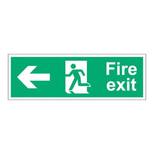 Centurion Fire Exit (Man arrow left) - SAPP (450 x 150mm) - Min Order 2