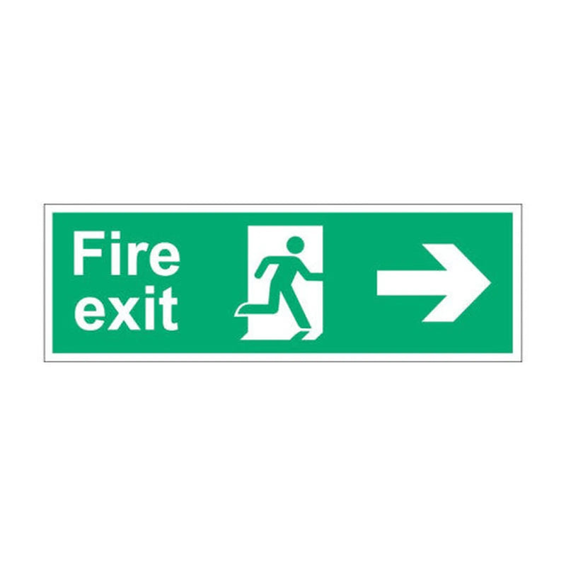 Centurion Fire exit (Man arrow right) - Self Adhesive PP (450 x 150mm) - Min Order 2