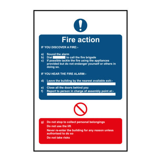 Centurion Fire action - Self Adhesive PP (200 x 300mm) - Min Order 2