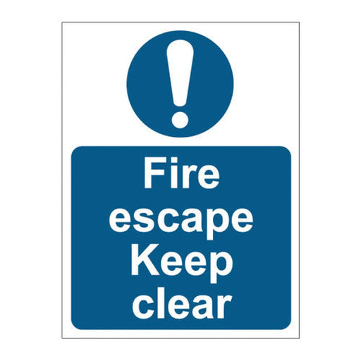 Centurion Fire Escape Keep Clear - SAPP (150 x 200mm) - Min Order 2