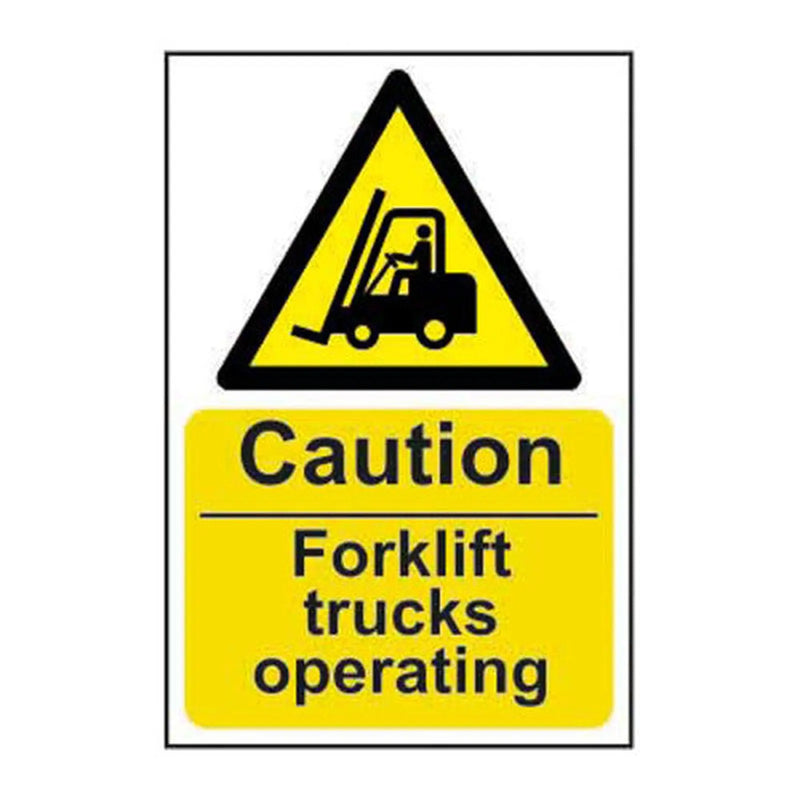 Centurion Caution fork lift trucks operating - Self Adhesive PP (400 x 600mm)