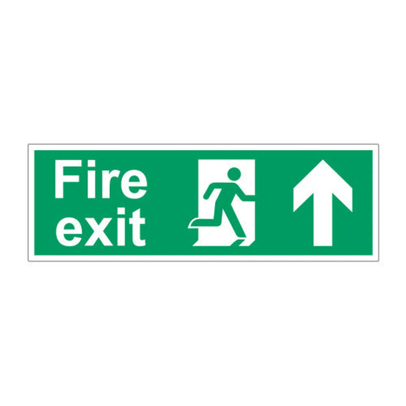 Centurion Fire exit (Man arrow up) - SAPP (450 x 150mm) - Min Order 2