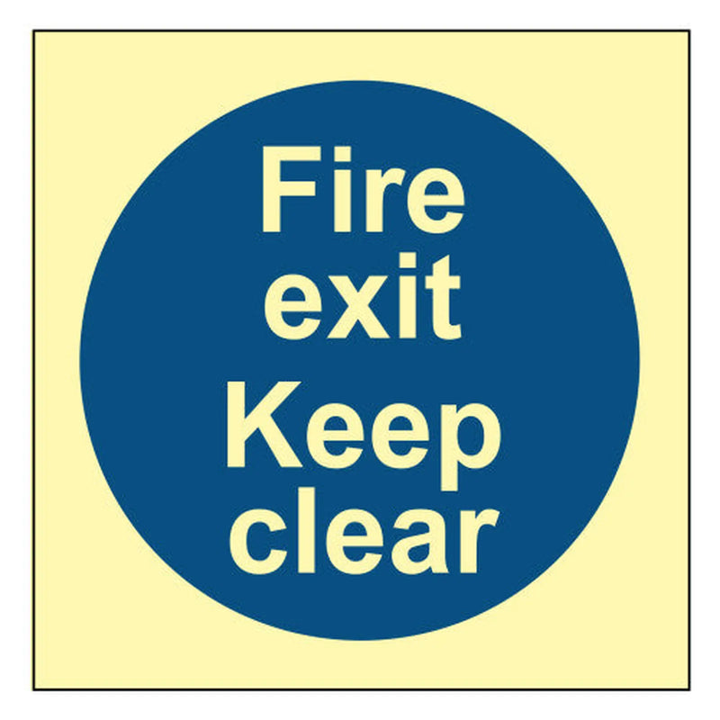 Centurion Fire exit Keep clear - PHO (100 x 100mm) - Min Order 4