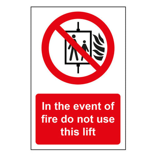 Centurion In case of fire Do not use lift - PP (200 x 300mm) - Min Order 2