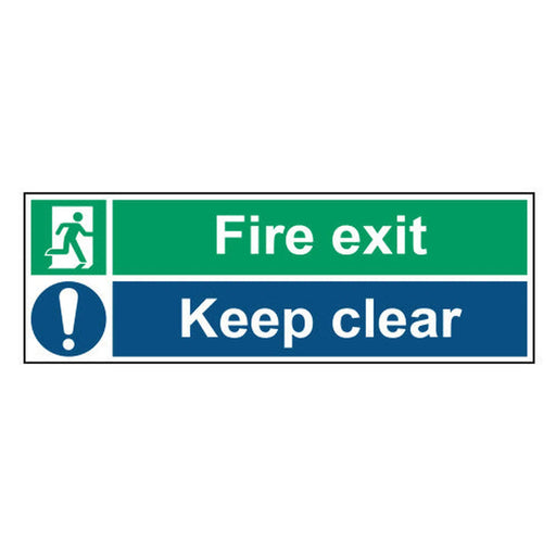 Centurion Fire exit Keep clear - PP (450 x 150mm) - Min Order 2