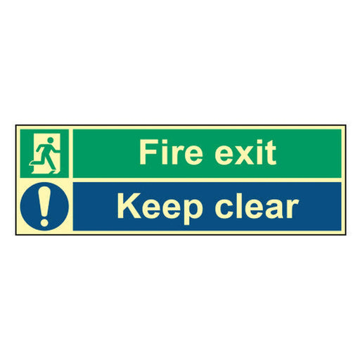 Centurion Fire exit Keep clear - PHO (450 x 150mm)