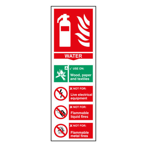 Centurion Fire extinguisher composite - Water - PP (100 x 300mm) - Min Order 4