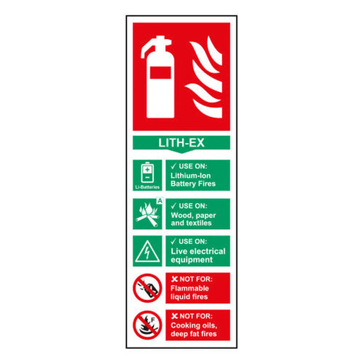 Centurion Fire extinguisher composite - Lithium-Ion - PP (100 x 300mm) - Min Order 4