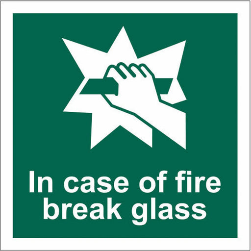 Centurion In case of fire break glass - SAV (100 x 100mm) - Min Order 6
