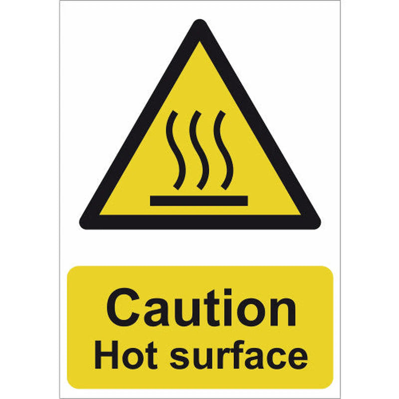 Centurion Caution Hot surface 1.2mm Recyclable PP (210 x 148mm) - Min Order 4