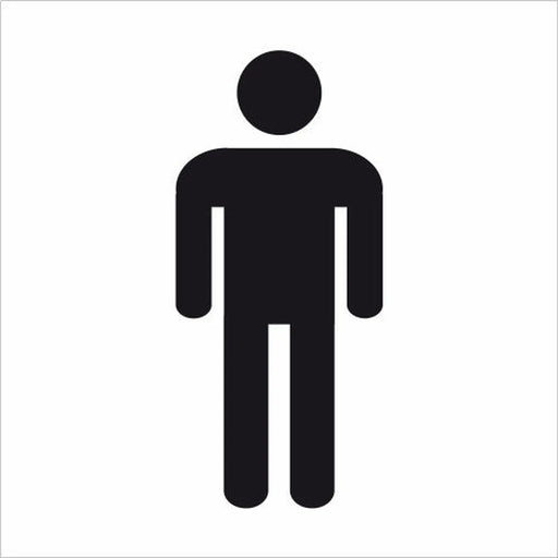 Centurion Gents toilet symbol 1.2mm Recyclable PP (150 x 150mm) - Min Order 4