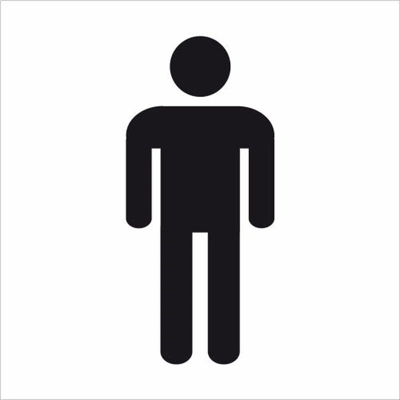 Centurion Gents toilet symbol 1.2mm Recyclable PP (150 x 150mm) - Min Order 4