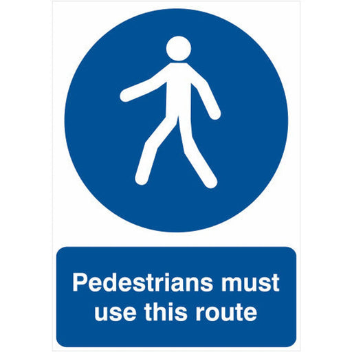 Centurion Pedestrians must use this route 1.2mm Recyclable PP (148 x210mm) - Min Order 4